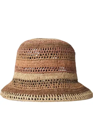 Chloé Femme, Accessoires, , Taille: M Chapeau seau tissé à rayures