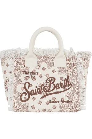 MC2 SAINT BARTH Femme, Sacs, Multicolore, Taille: ONE Size Petit Sac en Toile avec Imprimé Bandana