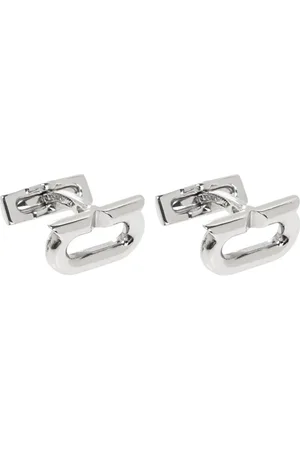 Salvatore Ferragamo Homme, Accessoires, Gris, Taille: ONE Size Cufflinks & Tie Clips