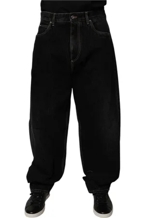 Dolce & Gabbana Homme, Jeans, Noir, Taille: M Jean Large Jambe Noir