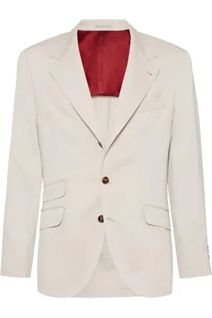 Brunello Cucinelli Homme, Vestes, , Taille: XL Veste avec Fermeture à Bouton Poches