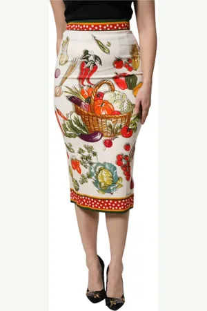 Dolce & Gabbana Femme, Jupes, Multicolore, Taille: 36 FR Jupe crayon taille haute multicolore midi