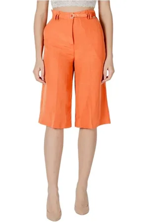 Liu Jo Femme, Shorts, , Taille: 36 FR Shorts Bermuda Taille Haute en Lin