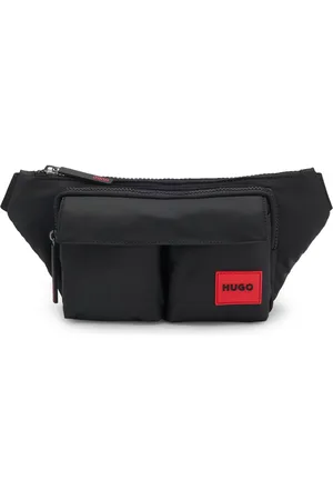 HUGO BOSS Homme, Sacs, Noir, Taille: ONE Size Banane Twill Sportive avec Détails en Métal