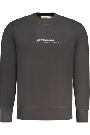 Calvin Klein Homme, Sweatshirts et sweats à capuche, Noir, Taille: M Pull en Coton Noir