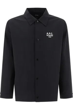 A.P.C. Homme, Chemises, Noir, Taille: L Chemise Logo Col Français