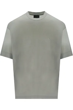 Emporio Armani Homme, Tops, Gris, Taille: L T-shirt gris dégradé avec logo aigle