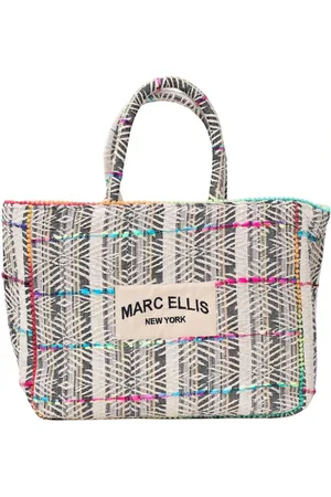 MARC ELLIS Femme, Sacs, Multicolore, Taille: ONE Size Sac de plage crème avec design distinctif