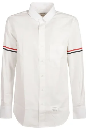 Thom Browne Homme, Chemises, Blanc, Taille: L Chemise Classique en Coton Blanc