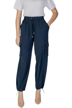 Liu Jo Femme, Pantalons, Bleu, Taille: 34 FR Pantalon Régulier en Polyester Bleu pour Femmes