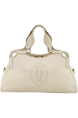Cartier Femme, Pre-owned, Blanc, Taille: ONE Size Pre-owned Cuir sacs-main