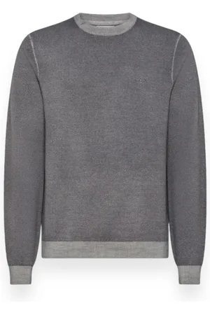 sun68 Homme, Pulls, Gris, Taille: 2XL Pull Vintage Rond Riz