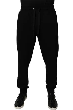 Dolce & Gabbana Homme, Pantalons, Noir, Taille: M Jogger Pantalons de survêtement en Coton Premium avec Logo