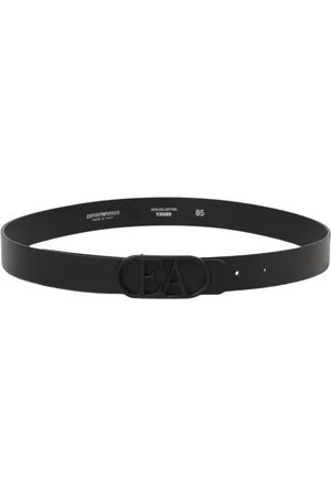Emporio Armani Femme, Accessoires, Noir, Taille: 85 CM Boucle de Ceinture en Cuir Noir