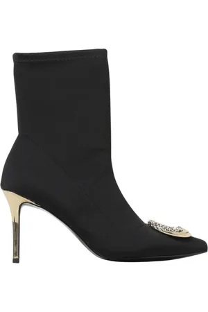 Roberto Cavalli Femme, Chaussures, Noir, Taille: 36 EU Bottes de Cheville Plates Élégantes Noires
