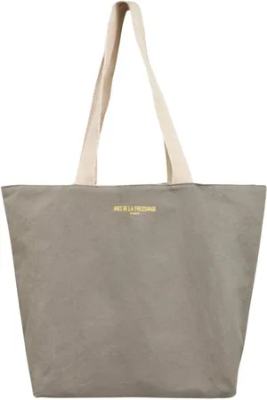 Inès de la Fressange Femme, Sacs, Vert, Taille: ONE Size Reversible tote bag Lila khaki