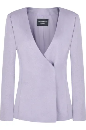 Emporio Armani Femme, Vestes, Violet, Taille: 40 FR Tissu en viscose et doublure en polyester