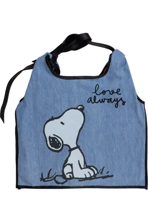 Anita Bilardi Femme, Sacs, Bleu, Taille: ONE Size Sac à bandoulière en denim bleu Snoopy