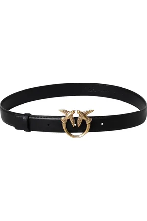 Pinko Femme, Accessoires, Noir, Taille: L Élégante Boucle de Ceinture Love Birds