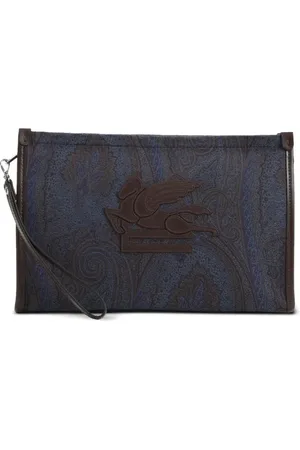 Etro Homme, Sacs, Bleu, Taille: ONE Size Sac Bandoulière en Cuir Bleu