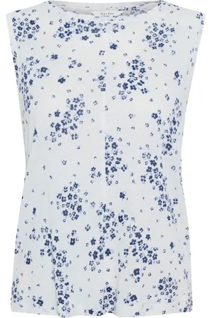 Part Two Femme, Tops, Bleu, Taille: 36 FR Haut à encolure bateau à imprimé floral