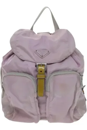 Prada Femme, Pre-owned, Rose, Taille: ONE Size Pre-owned Nylon sacs-dos