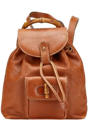 Gucci Femme, Pre-owned, Brun, Taille: ONE Size Pre-owned Cuir sacs-dos