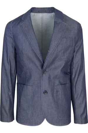 Paul Smith Homme, Vestes, Bleu, Taille: 2XL Blazer Bleu en Sergé de Coton à Trois Boutons