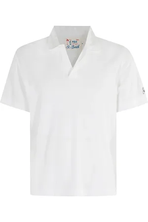 MC2 SAINT BARTH Homme, Tops, Blanc, Taille: 2XL Polo en Éponge de Coton Blanc
