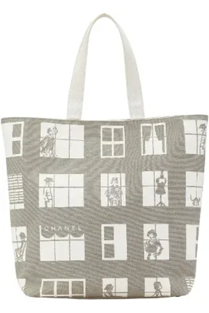 CHANEL Femme, Pre-owned, Gris, Taille: ONE Size Pre-owned Toile sacs-chanel