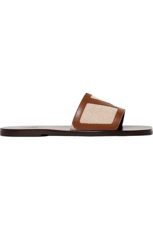 VALENTINO GARAVANI Homme, Chaussures, Brun, Taille: 40 EU Sandales en Cuir Marron avec Détails de Boucle