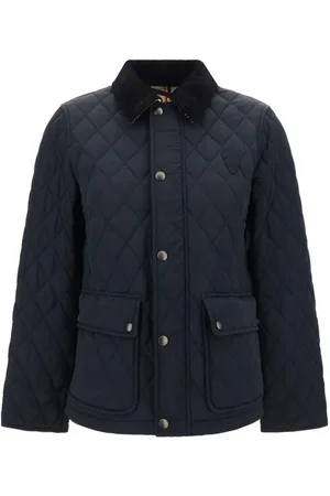 Burberry Femme, Vestes, Noir, Taille: 36 FR Veste Matelassée en Velours avec Poches
