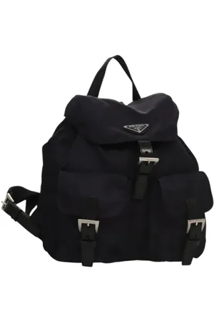 Prada Femme, Pre-owned, Noir, Taille: ONE Size Pre-owned Nylon sacs-dos