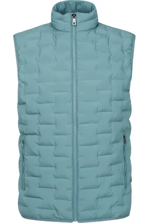 Bugatti Homme, Vestes, Bleu, Taille: XL Gilet Homme Turquoise Matelassé