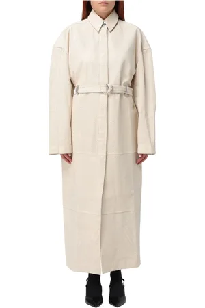 Sportmax Femme, Manteaux, Jaune, Taille: 34 FR Trench Coat Élégant Antiope1234