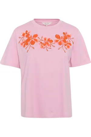 Part Two Femme, Tops, Rose, Taille: 42 FR Tee-shirt Rose Tigerlily Ornée