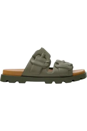 Camper Homme, Chaussures, Vert, Taille: 45 EU Sandales Vertes Boucle Style Confort