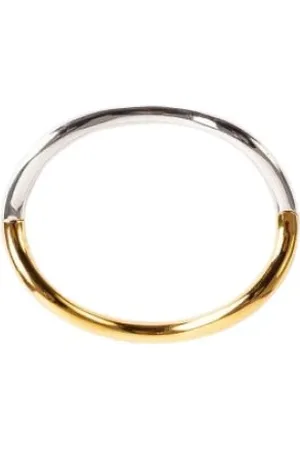 CHARLOTTE CHESNAIS Femme, Accessoires, Jaune, Taille: L Bracelet Wave Argent Vermeil