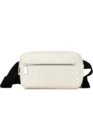 Bottega Veneta Homme, Pre-owned, Blanc, Taille: ONE Size Pre-owned Cuir sacs-bandouliere