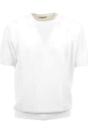 KANGRA CASHMERE Homme, Pulls, Blanc, Taille: XL T-shirt col rond pour homme