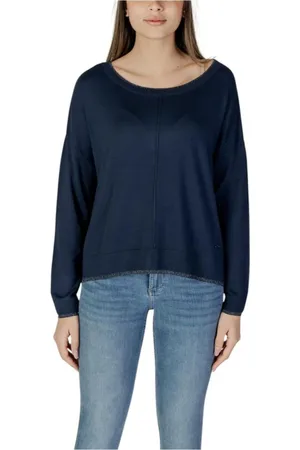 Liu Jo Femme, Pulls, Bleu, Taille: 38 FR Hauts & T-shirt en Mélange de Viscose Bleu