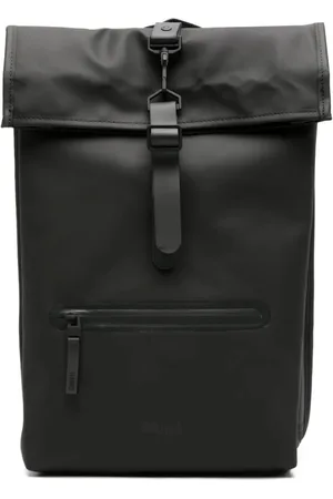Rains Homme, Sacs, Noir, Taille: ONE Size Sac à Dos avec Rabat et Boucle