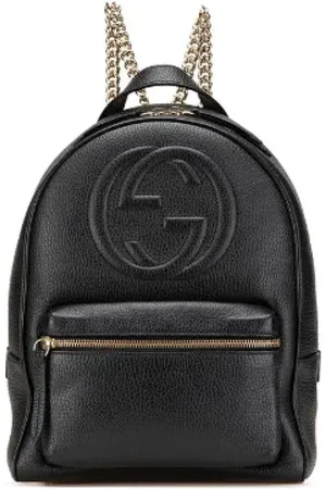 Gucci Femme, Pre-owned, Noir, Taille: ONE Size Pre-owned Cuir sacs-dos
