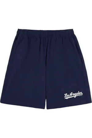 Sporty & Rich Femme, Shorts, Bleu, Taille: 42 FR Shorts sportifs bleu marine avec logo