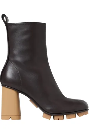 Bottega Veneta Femme, Chaussures, Brun, Taille: 35 EU Bottines Minimalistes en Cuir