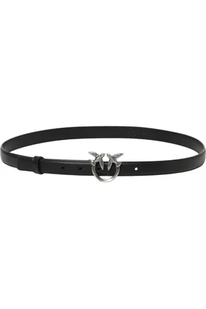 Pinko Femme, Accessoires, Noir, Taille: XS Ceinture en cuir Love Birds