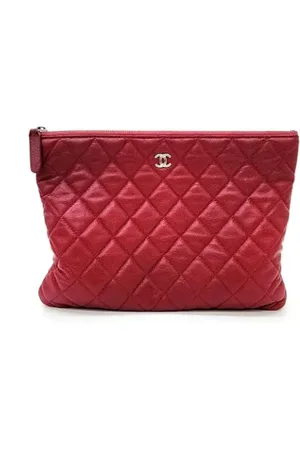 CHANEL Femme, Pre-owned, Rouge, Taille: ONE Size Pre-owned Cuir pochettes-minaudieres