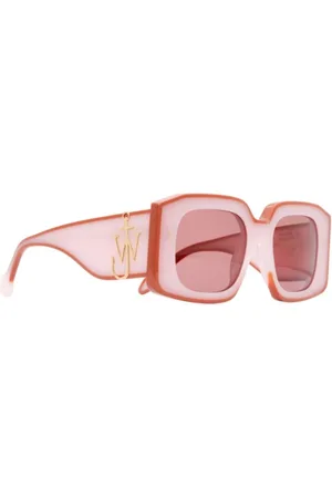 J.W.Anderson Femme, Accessoires, Rose, Taille: ONE Size Lunettes de soleil oversize avec plaque logo