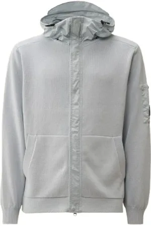 C.P. Company Homme, Sweatshirts et sweats à capuche, Bleu, Taille: L Tricot à capuche Cerulean