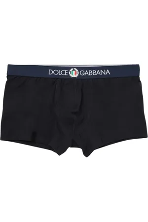 Dolce & Gabbana Homme, Sous-vêtements, Bleu, Taille: L Boxers en Coton Bleu Marine